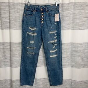 We The Free High Rise Distressed Denim Jeans